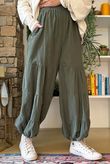 Basso Baby Cord Tiered Cuff Pant Khaki